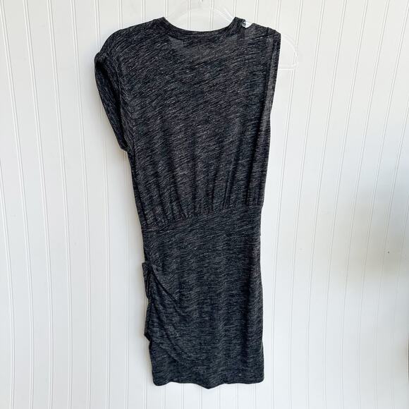 IRO Plush Mini T-Shirt Dress Gray Short Sleeve Casual Crew Neck XS NWT - Picture 8 of 9